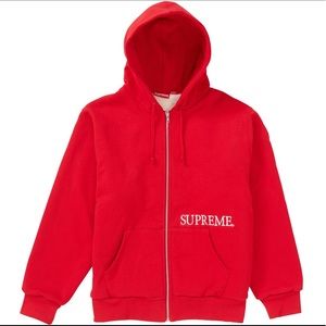 Supreme Thermal Zip Up Hooded Sweatshirt